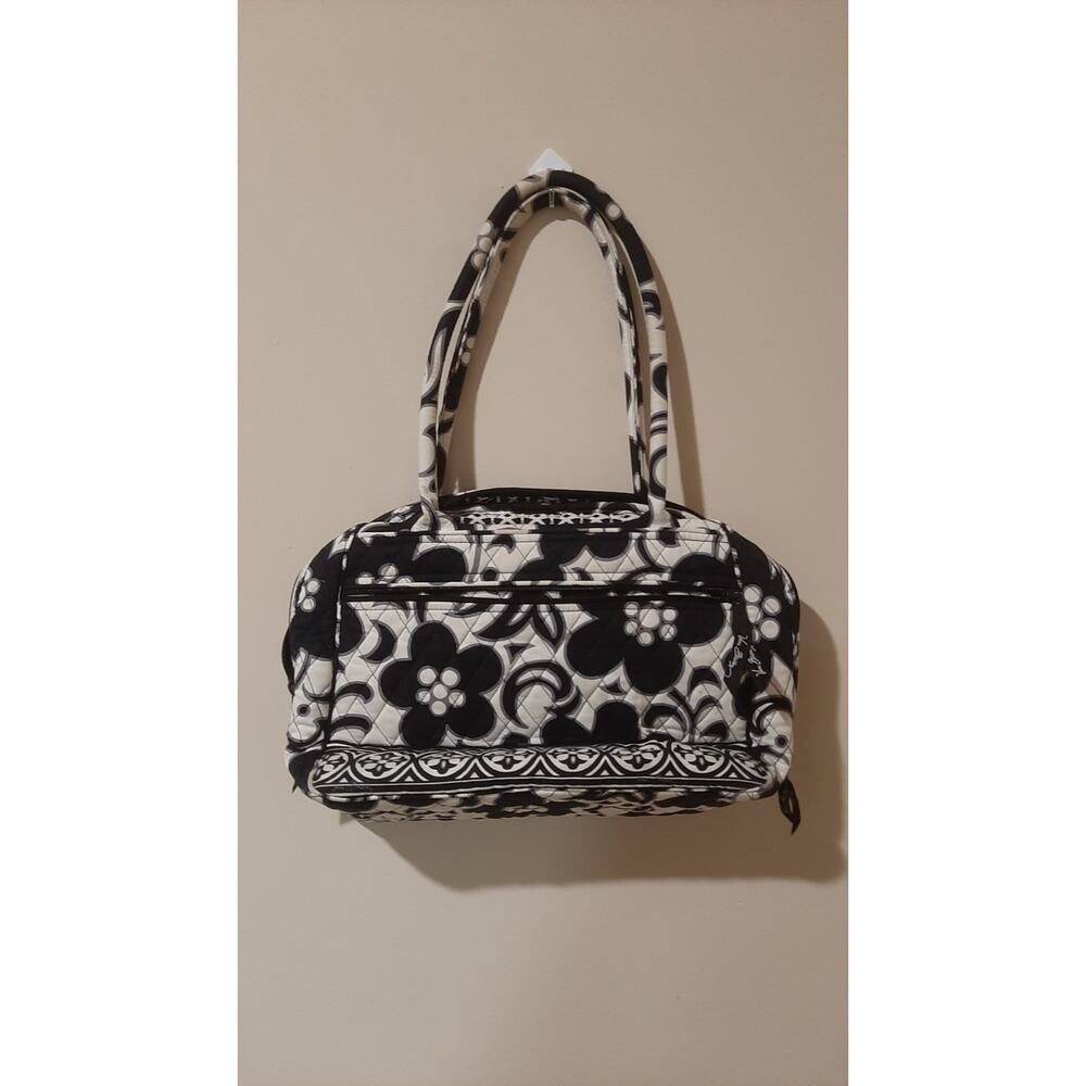 Vera Bradley Black and White Floral Hand/Shoulder Bag